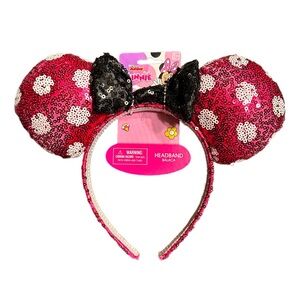 Girls Disney Minnie Mouse Sequin Ears Headband/Ears - NWT